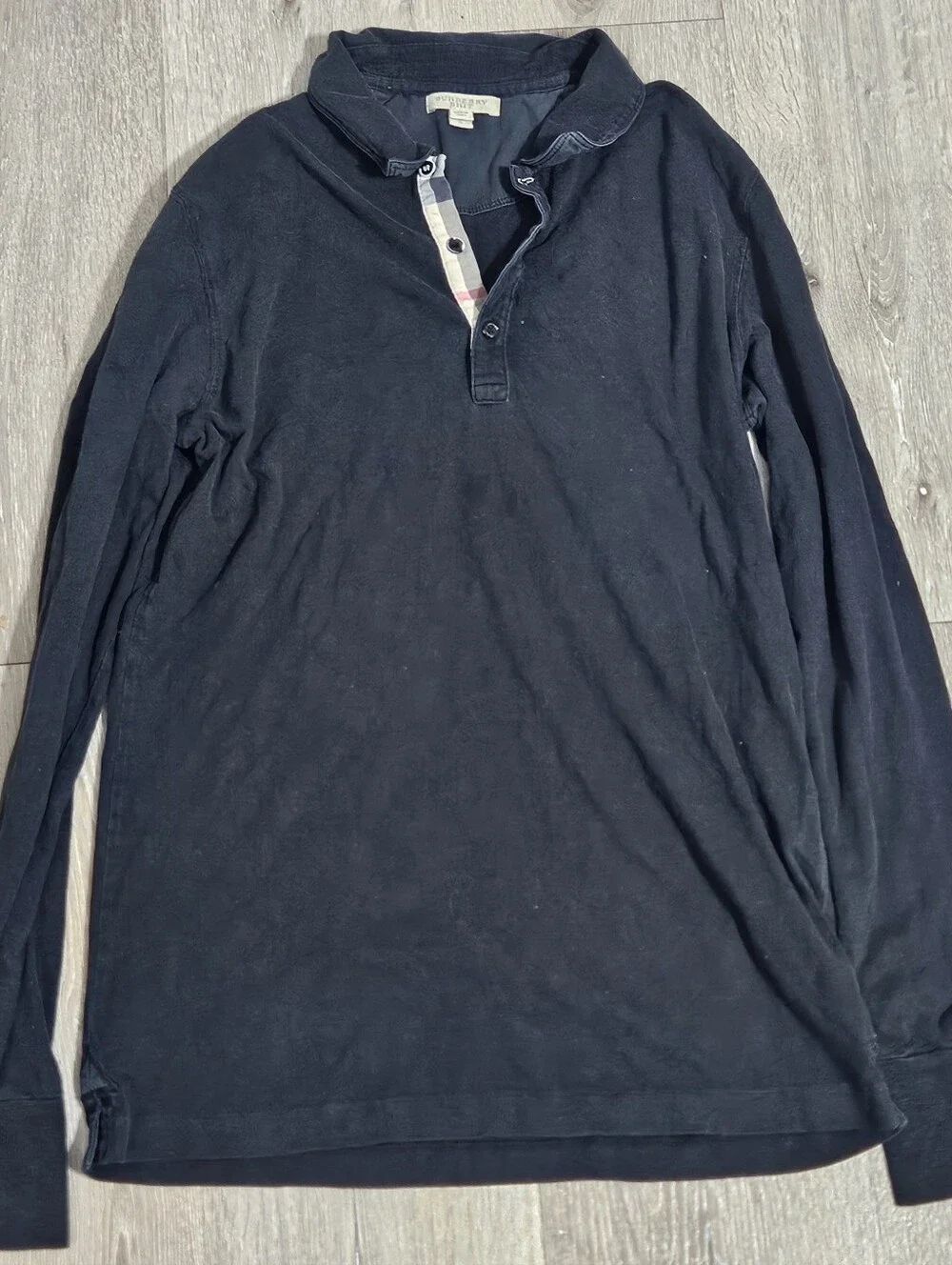 Burberry brit Men's Long Sleeve Polo Shirt size S